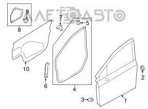 Door bare front right Subaru Impreza 17-23 GK