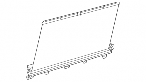 Light gray rear right door curtain for Toyota Sienna 21-26