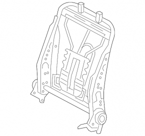 Driver's seat lumbar support with motor for Toyota Prius V 12-17 without frame