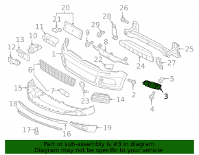 Front bumper mount right VW Touareg 11-14 broken