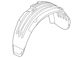 Rear left fender liner Kia Soul 14-16 pre-rest