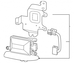 Blind Spot Sensor BSM Right Kia Sorento 19-20 with Bracket and Wiring