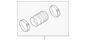 Corrugated pipe of intercooler Porsche Macan 15-18 3.0T, 3.6T