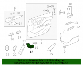 Seat control with memory, front left, Mercedes W213 E 21-23, without ventilation