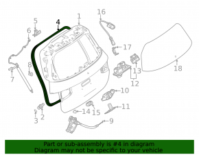 Mercedes X247 GLB 20-26 trunk door seal