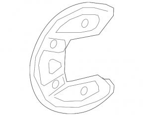 Brake disc protective cover rear left G-class W463 G550 19-24