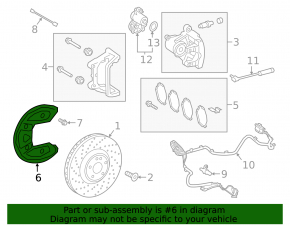 Brake disc protective cover rear left G-class W463 G550 19-24