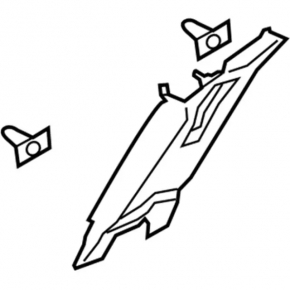 Center pillar trim upper belt left Ford Fusion mk5 13-16 gray