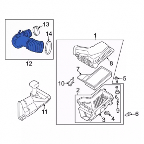 Air duct Ford Mustang mk6 15-23 2.3T