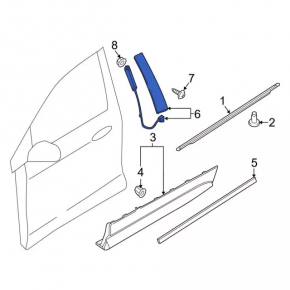 Door trim side rear right Ford Edge 15- front