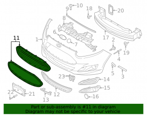 Radiator grill grill Ford Fiesta 14-19 rest