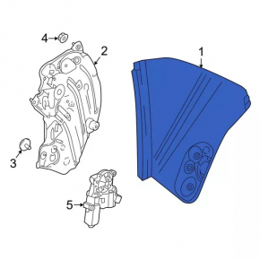 Fixed glass rear right window for Ford Mustang mk6 15 convertible
