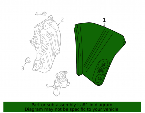 Fixed glass rear right window for Ford Mustang mk6 15 convertible