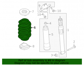 Spring rear left Ford Escape MK4 20- hybrid FWD