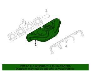 Exhaust manifold right BMW X5 F15 14-18 4.4T