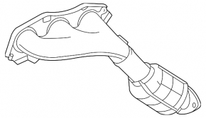 Right exhaust manifold with catalytic converter Lexus GS450h 06-11