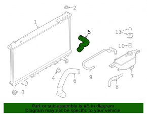 Upper cooling pipe Infiniti Q50 14-18 3.7, 3.5