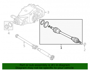 Drive axle shaft front left BMW X5 E70 07-13