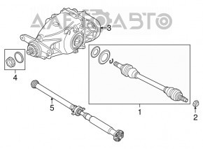 Drive axle shaft front left BMW X5 E70 07-13