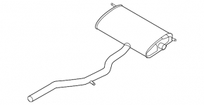 Silencer rear part barrel Volvo V90 18-19 usa T5, T6