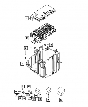 Dodge Durango 11-13 Underhood Fuse Box Bracket
