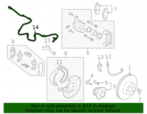 Rear left ABS sensor Nissan Rogue 14-20 FWD