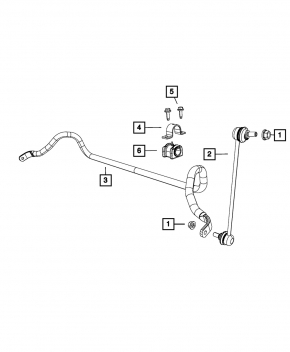 Front stabilizer Jeep Patriot 11-17 24.5mm
