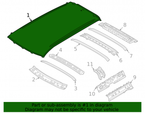 Metal roof for Mitsubishi Outlander 22-25 without panoramic windows