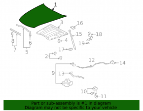 Lexus LS 13-17 bare hood