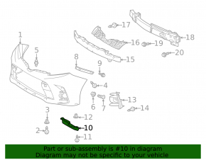 Mudguard front fender liner left Toyota Sienna 18-20