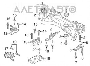 Engine mount right VW Golf 15- 1.8T