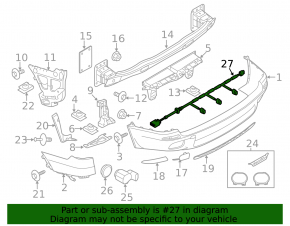 Rear bumper wiring BMW X5 E70 11-13 M pack