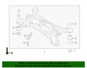Rear subframe mounting bolt (2 pcs.) Kia Sorento 21-25