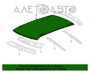 Metal roof Chrysler 300 11- under the hatch