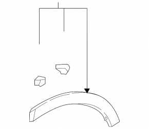 Rear fender arch trim left rear Honda CRV 17-22 structure, butt