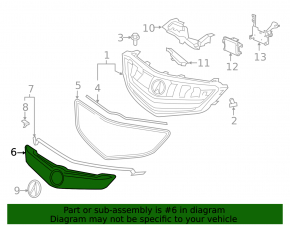 15-17 Acura TLX Grille Molding