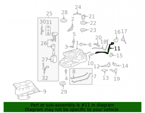 Fuel filler neck Toyota Highlander 08-13 2.7 3.5