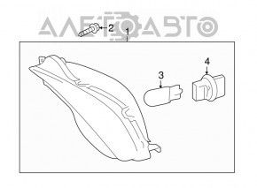 Right turn signal Toyota Camry 15-17 LED TYC