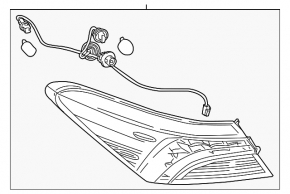 Right outer fender light for Toyota Camry v70 18-20 halogen, dark