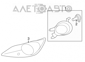 Left fog light plug Hyundai Veloster 12-17