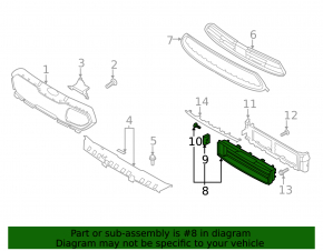Kia Niro 19-22 EV radiator deflector louver assembly