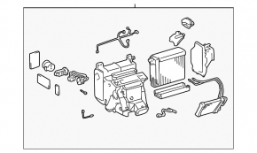 Bare case air conditioner, left side Lexus RX300 98-03