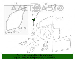 Side mirror plug front left Hyundai Sonata 15-19