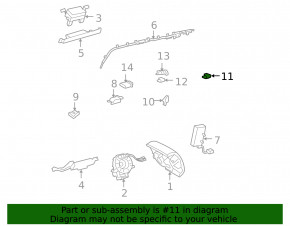 Rear left airbag sensor for Lexus CT200h 11-17