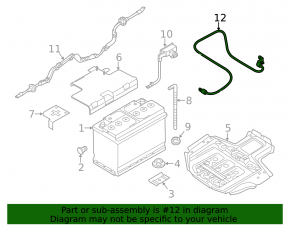 Battery cable Audi Q5 8R 13-17 through the entire body