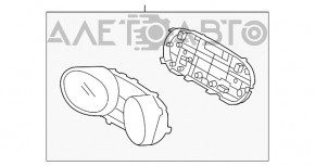 Instrument cluster Hyundai Sonata 11-11 50k, chrome is useful