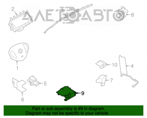 Nissan Leaf 11-12 SRS airbag module