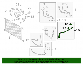 Air conditioning hose, compressor, heater, second Porsche Cayenne 19-23 2.9T, 3.0T