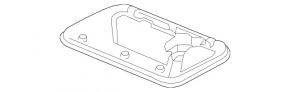 Hood grille trim right Mercedes GLS-class X166 13-19 inner