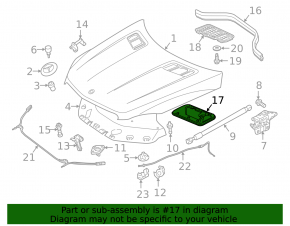 Hood grille trim right Mercedes GLS-class X166 13-19 inner